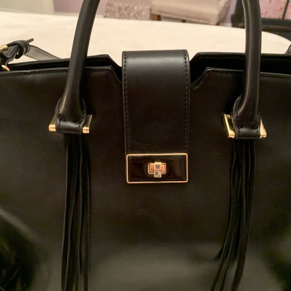 BEBE black fringe bag - Picture 2 of 7